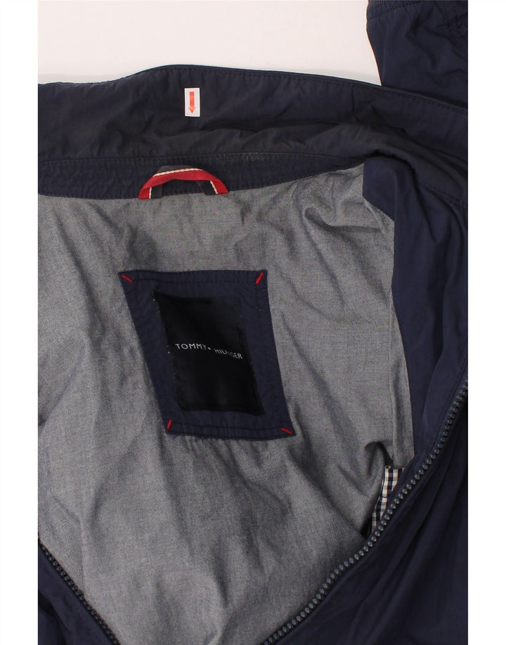 TOMMY HILFIGER Mens Bomber Jacket UK 42 XL Navy Blue Polyester Vintage Tommy Hilfiger and Second-Hand Tommy Hilfiger from Messina Hembry 