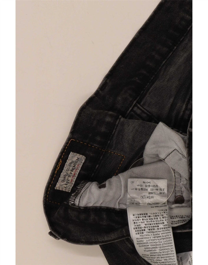 Levi's Hombre 511 Slim Jeans W34 L32 Algodón Gris