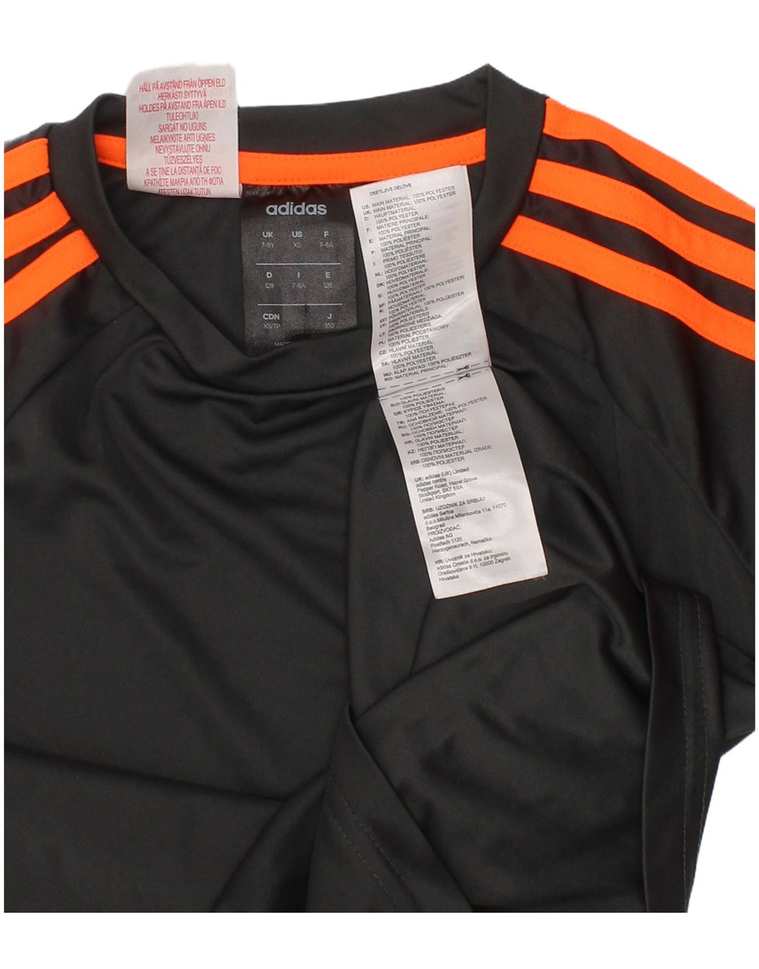 Adidas Chicos Climalite Camiseta Top 7-8 Años Gris Poliéster