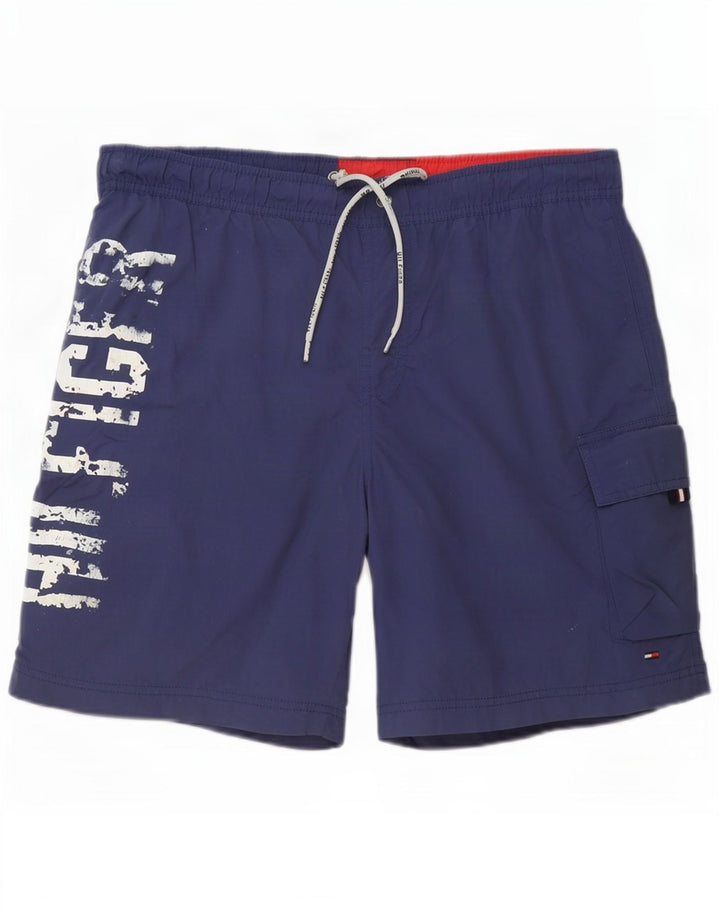 Shorts De Natación Tommy Hilfiger Hombre Graphic Cargo Azul Marino Medio