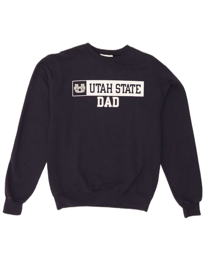 Champion Utah Graphic Sudadera tipo jersey para hombre, talla pequeña, azul marino