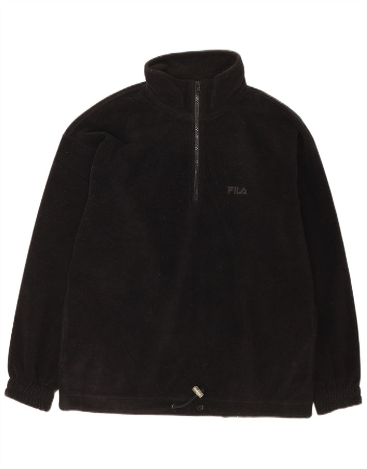 Fila Jersey de forro polar con cuello y cremallera para hombre IT 46 Small Black