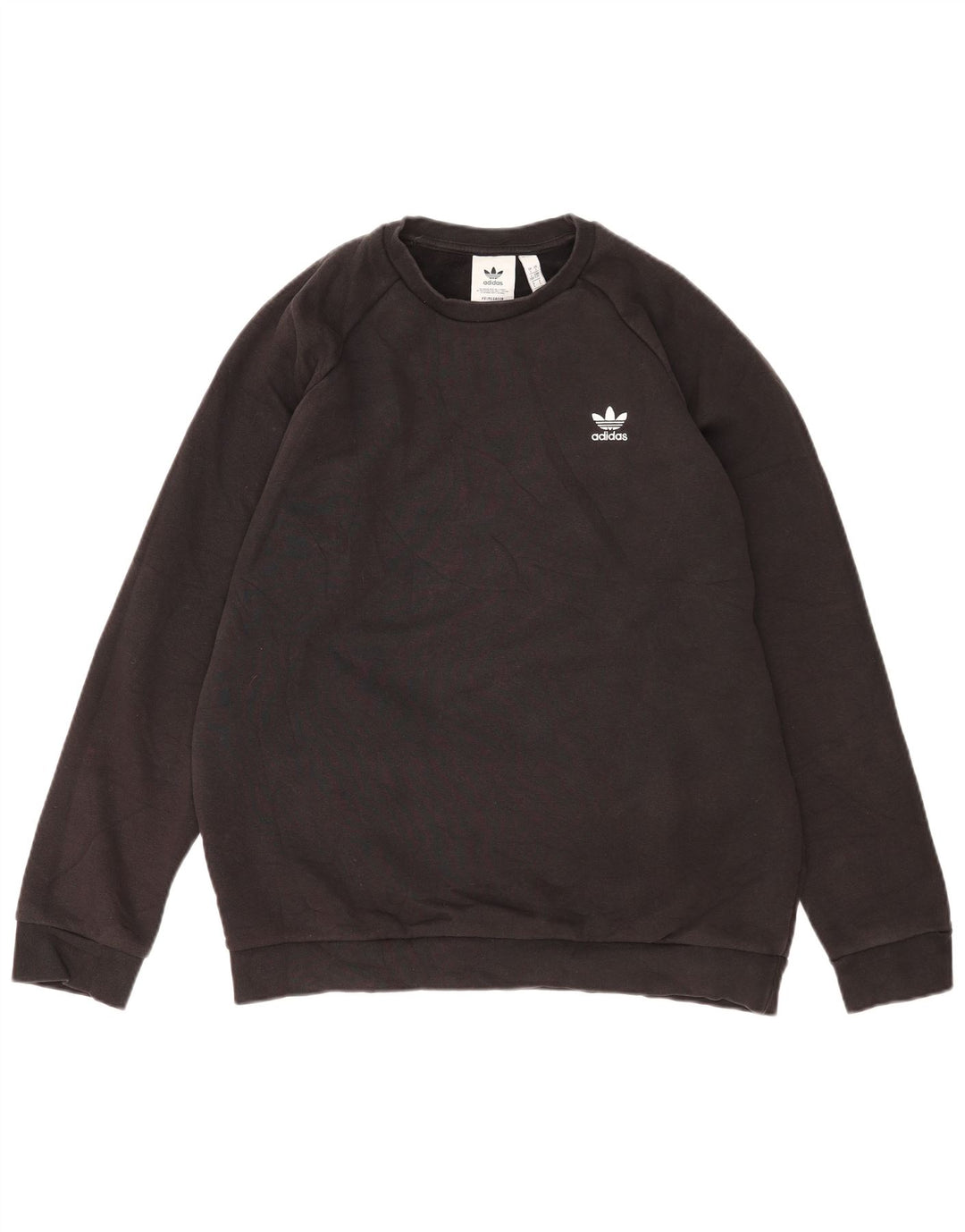 Adidas Hombre Sudadera Jumper Grande Negro Algodón