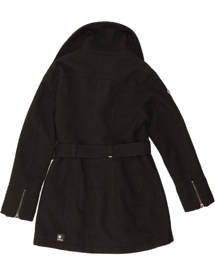 KHUJO Womens Overcoat UK 18 XL Black Polyester Vintage KHUJO and Second-Hand KHUJO from Messina Hembry 