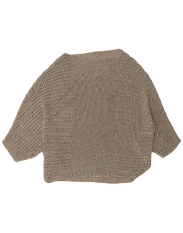 Phase Eight Jersey Poncho de Manga 3/4 para Mujer UK 10 Small Beige Acrílico