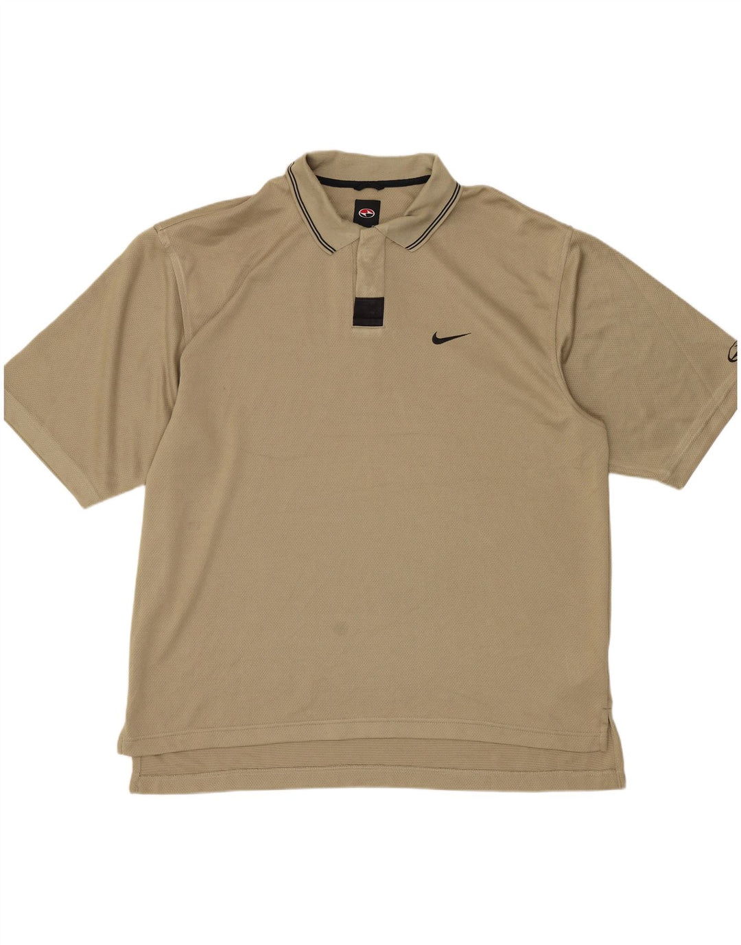 Polo NIKE para hombre, talla grande, algodón beige
