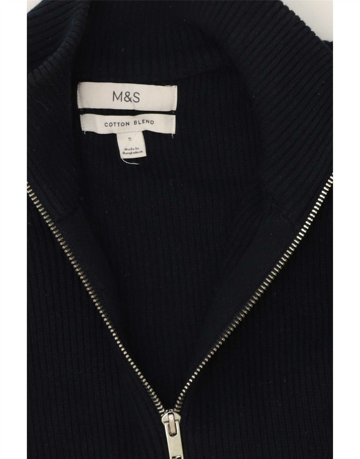 Marks & Spencer - Cárdigan para hombre, talla pequeña, algodón azul marino