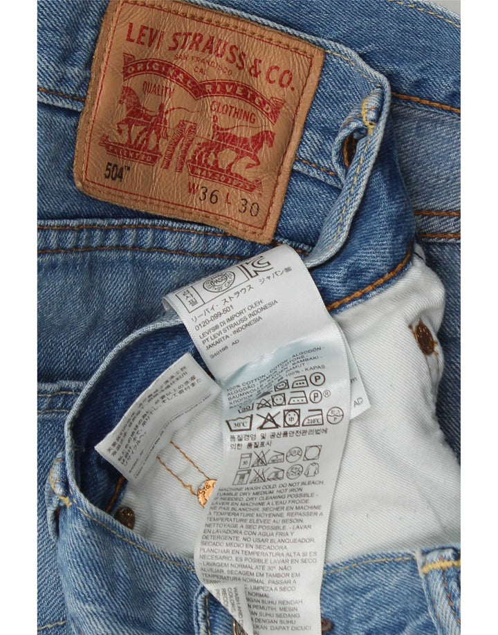 Levi's Hombre 504 Vaqueros Rectos W36 L30 Algodón Azul