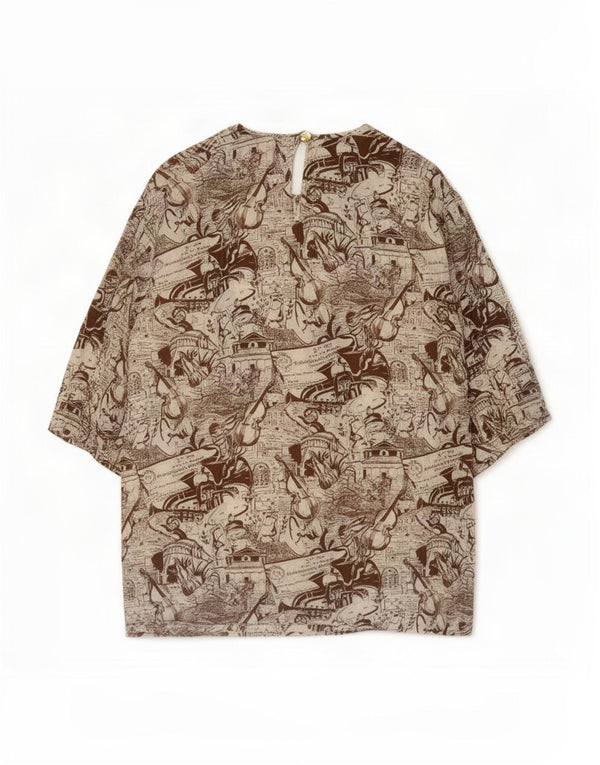 Persona Blusa con estampado abstracto para mujer Talla superior 29 2XL Multicolor