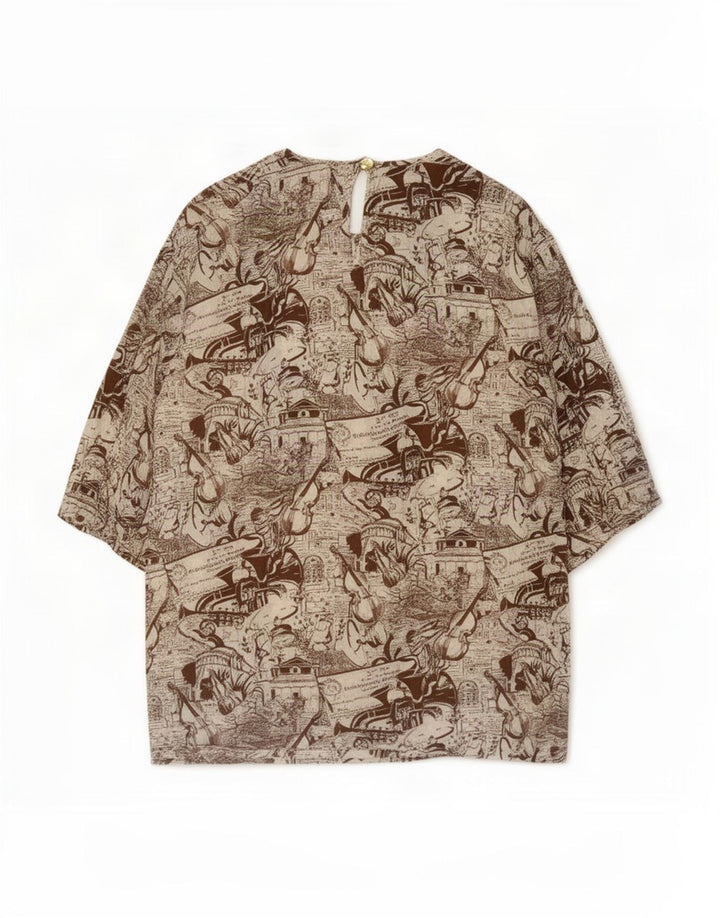 Persona Blusa con estampado abstracto para mujer Talla superior 29 2XL Multicolor