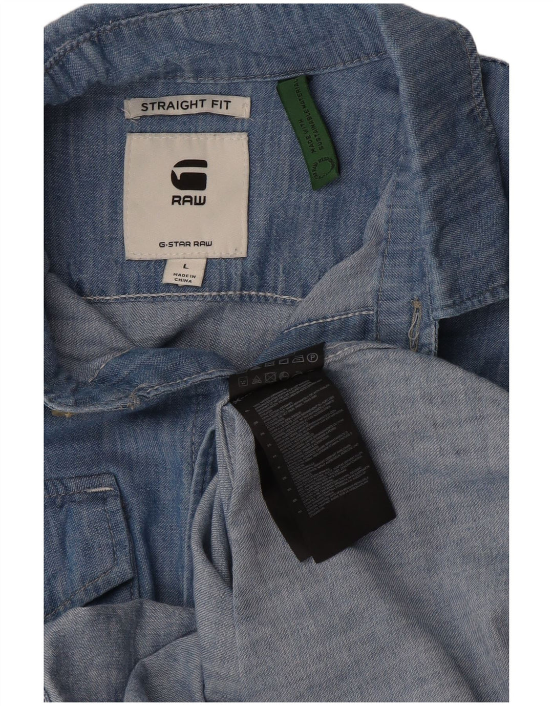 G-Star Hombre Camisa Vaquera Regular Fit Algodón Azul Grande