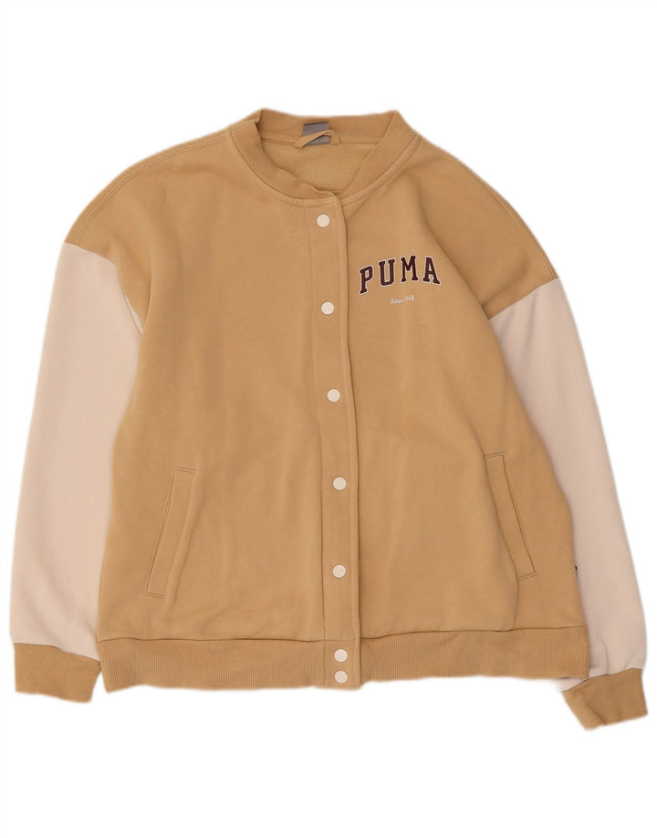 Puma - Chaqueta de chándal para mujer, talla 40, algodón color beige medio