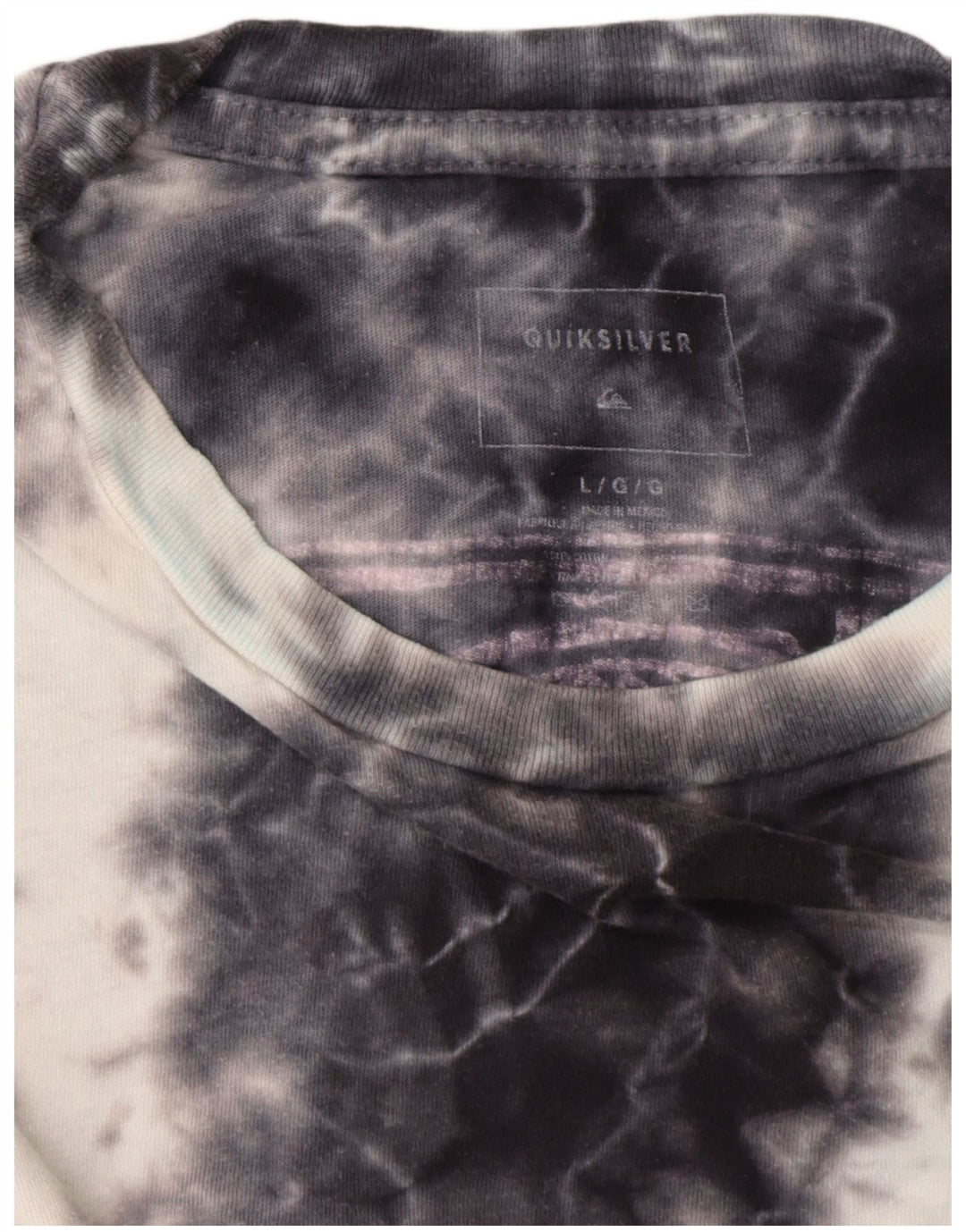 Quiksilver Camiseta gráfica para mujer Top UK 46 Large Azul marino Tie Dye