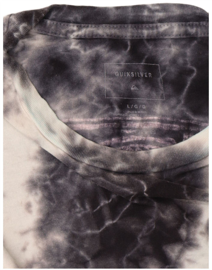 Quiksilver Camiseta gráfica para mujer Top UK 46 Large Azul marino Tie Dye