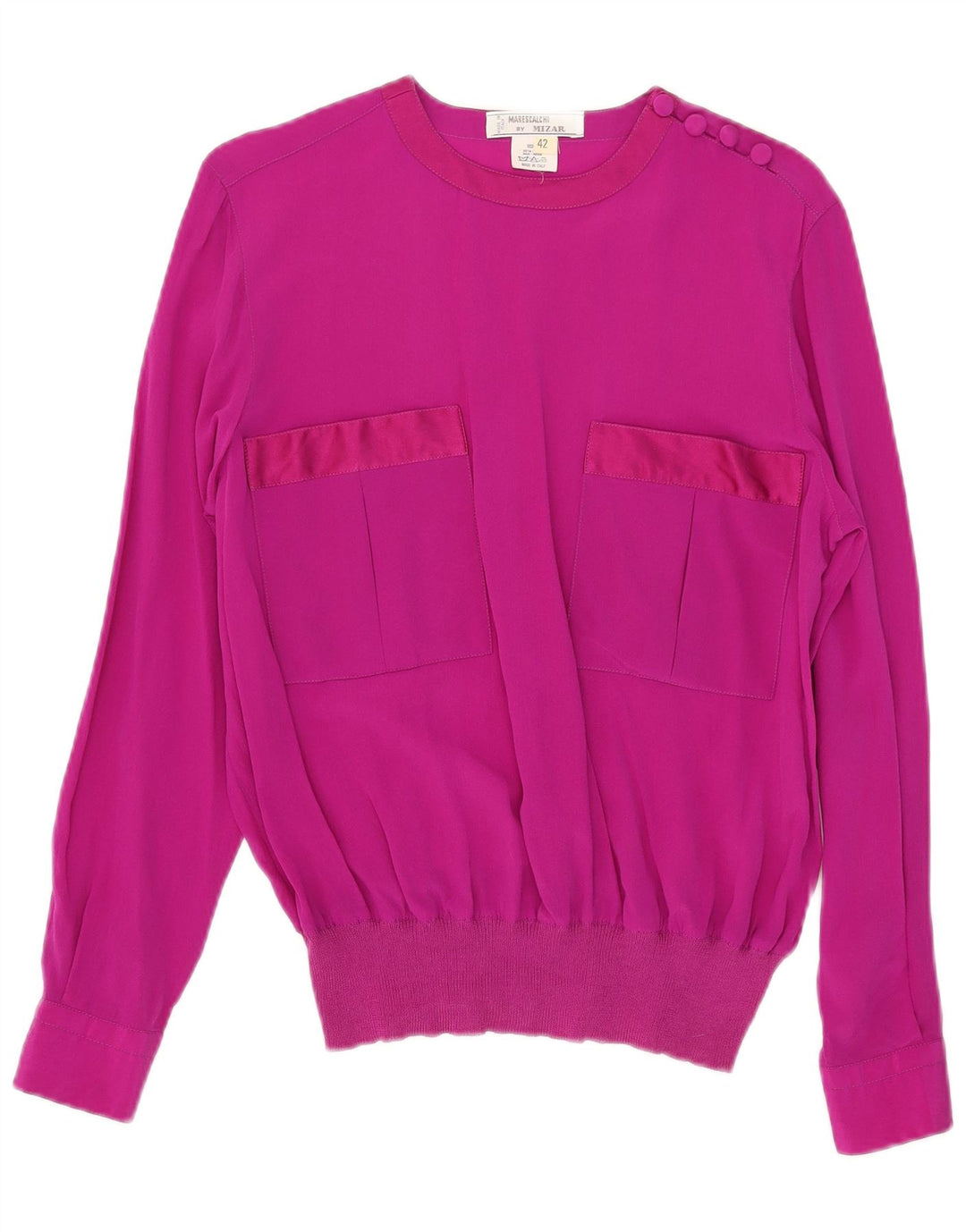 Blusa Mizar Mujer Manga Larga Top IT 42 Seda Rosa Medio
