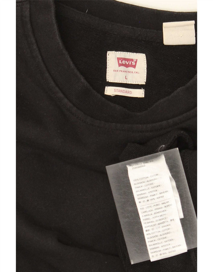 Levi's Sudadera De Ajuste Estándar Para Hombre Jersey Grande De Algodón Negro