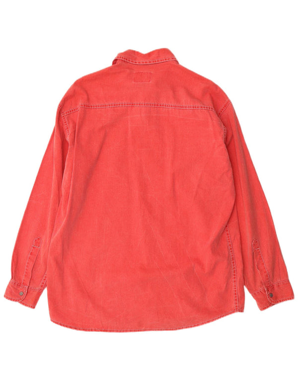 Camisa Vaquera Mustang Hombre Rojo Medio