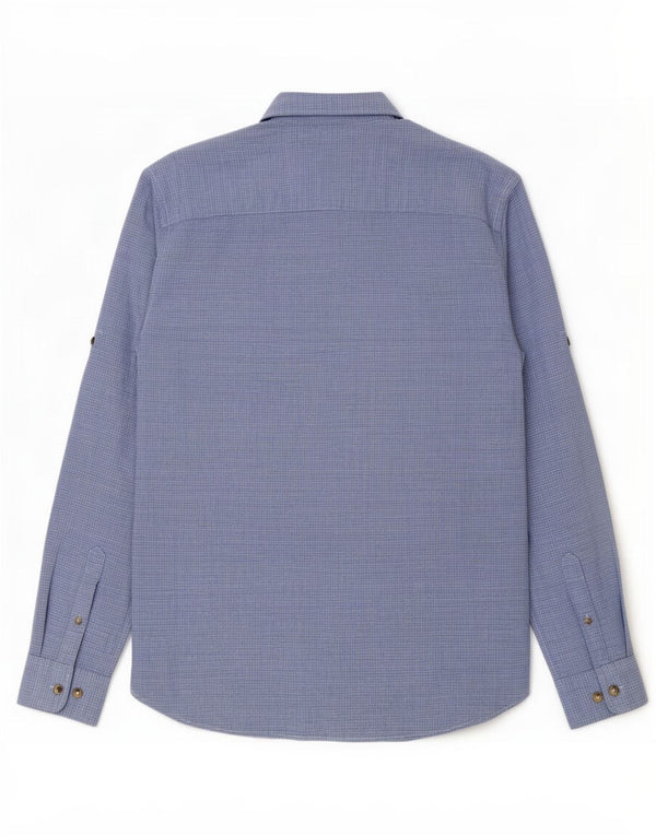 Camisa Jack & Jones Hombre Large Algodón Moteado Azul