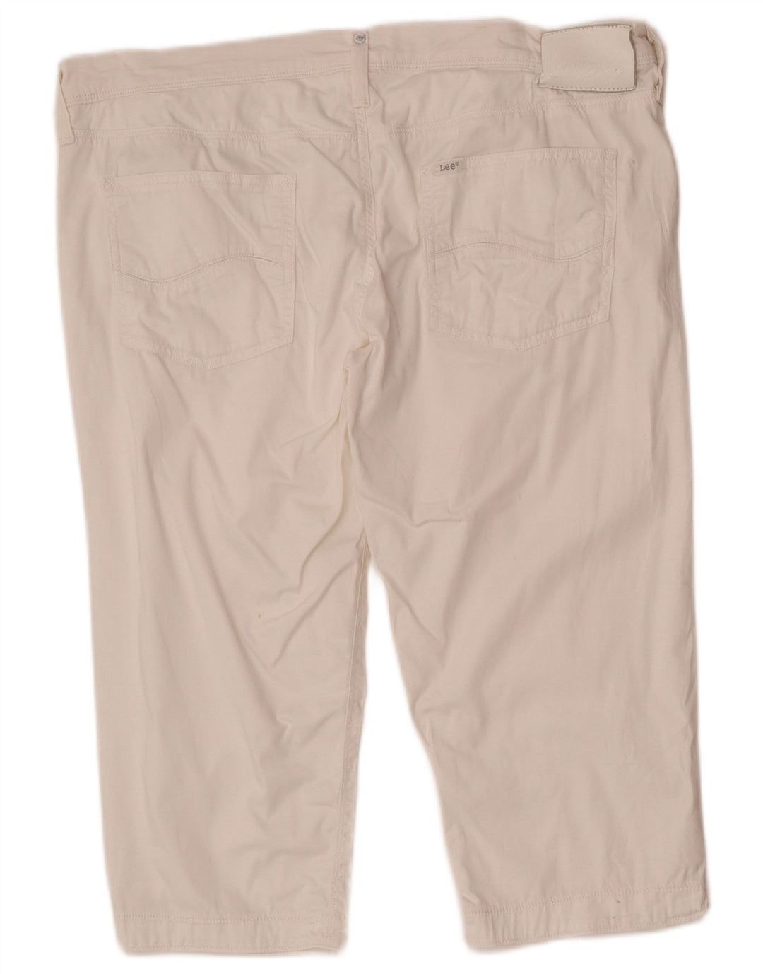 Lee Bermudas Enka para Mujer W32 Grande Algodón Blanco