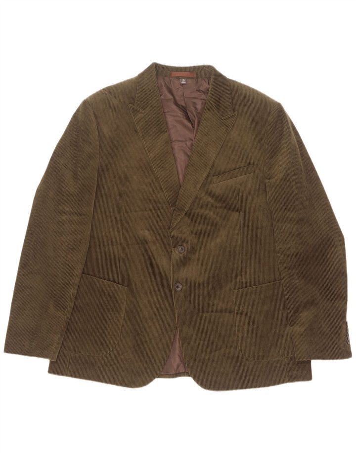 Marks & Spencer Chaqueta tipo blazer de pana con 2 botones para hombre, talla 40, color caqui