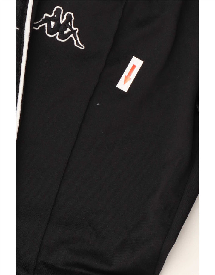 Kappa Pantalones de chándal con gráfico para niños 7-8 años Negro Poliéster