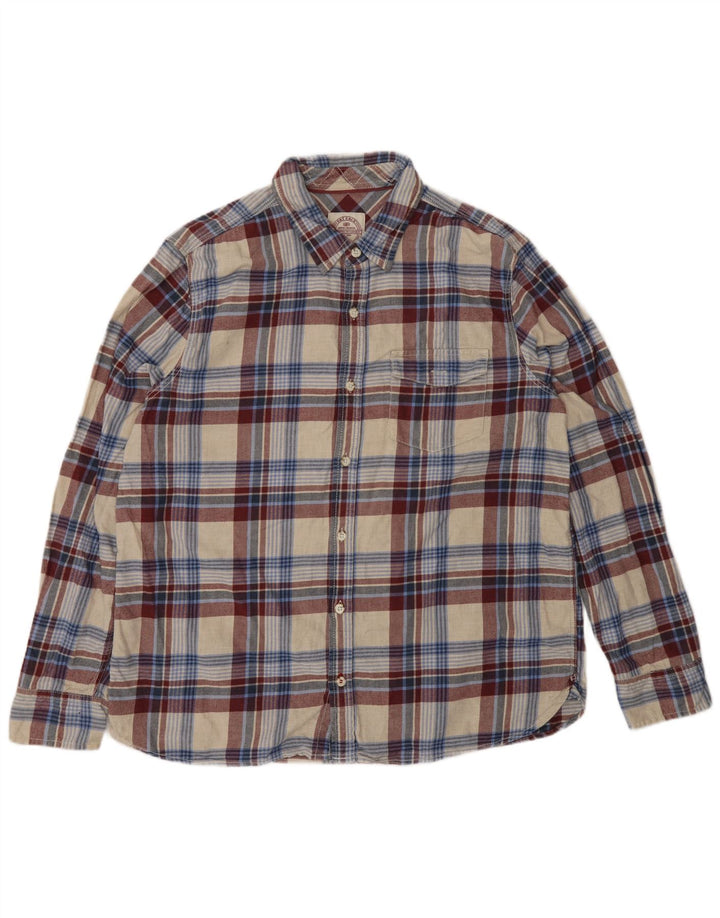 Camisa de franela para hombre Fat Face XL Algodón a cuadros multicolor