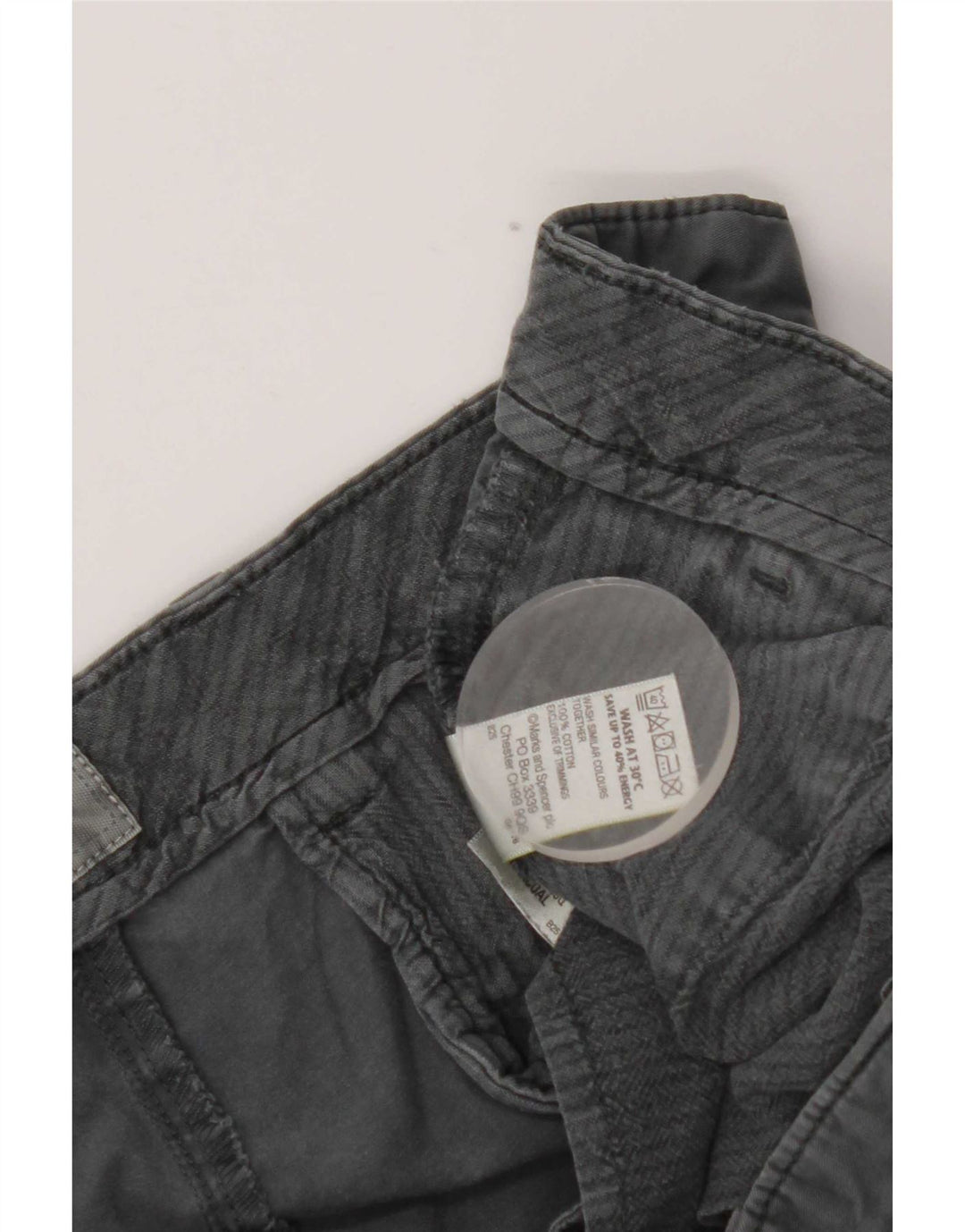 Marks & Spencer Pantalones cortos chinos para mujer W36 Algodón gris grande