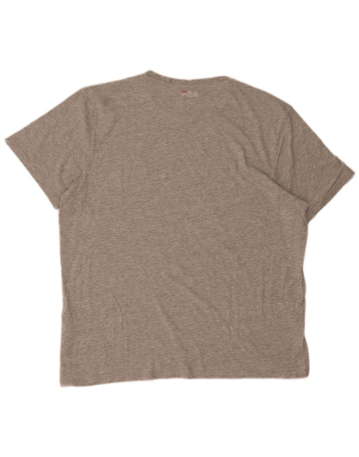 Fila Camiseta gráfica para hombre Top grande gris moteado