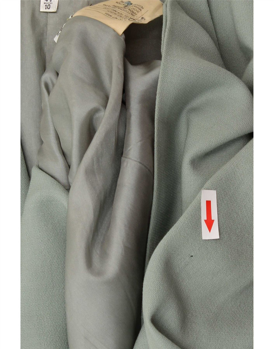 MANI Chaqueta Blazer Mujer 2 Botones IT 44 Lana Virgen Verde Medio