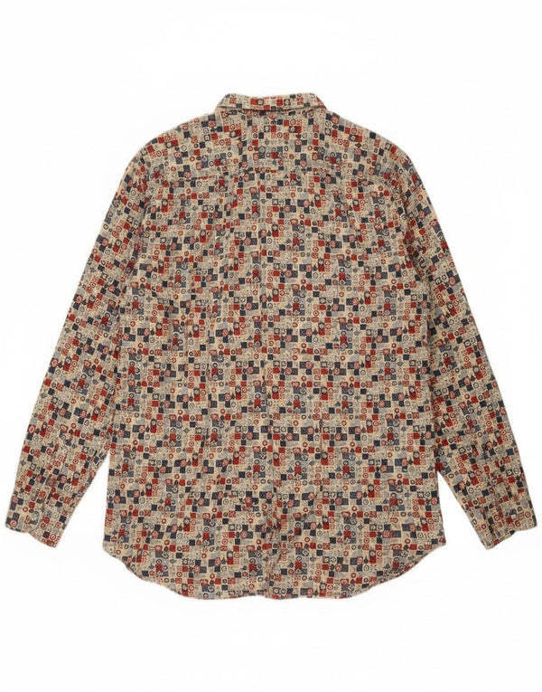 Sisley Camisa Relaxed Fit XL De Algodón Geométrico Multicolor |