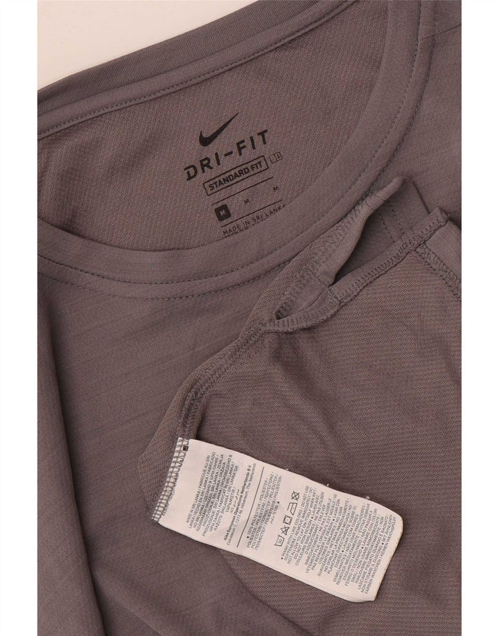 Camiseta Nike Dri Fit Standard Fit para hombre Top Poliéster gris medio