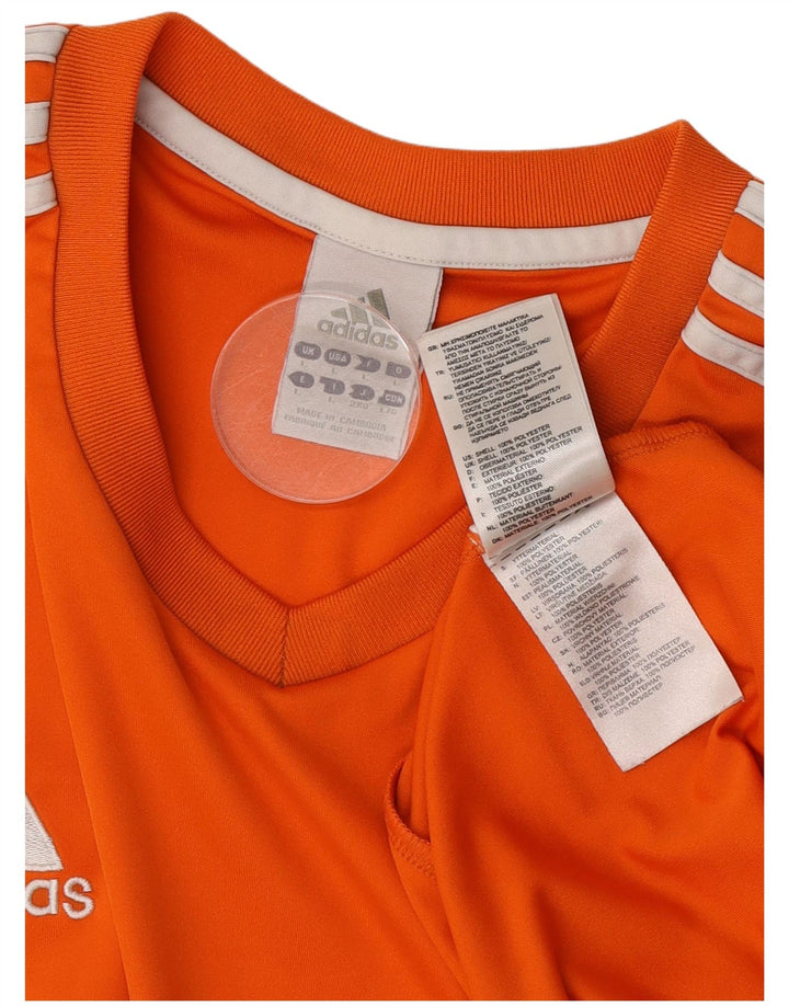 Adidas Mens Climalite Camiseta Top Grande Naranja Poliéster