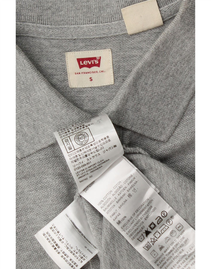 Polo Levi's para hombre de algodón gris pequeño