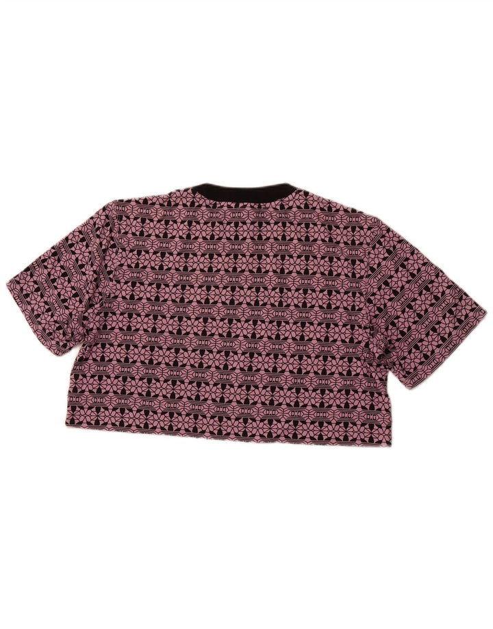 ADIDAS Camiseta corta extragrande con gráfico para mujer UK 6 XS Algodón morado