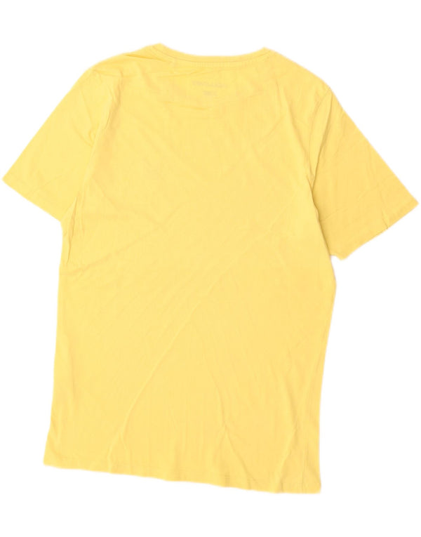 Jack & Jones Hombre Slim Fit Camiseta Top Small Amarillo Algodón