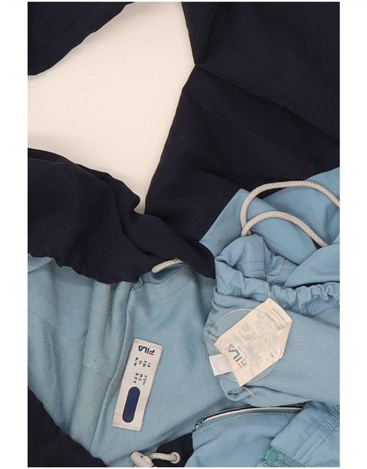 Fila Chaqueta de chándal gráfica para niños 11-12 años Bloque de color azul medio