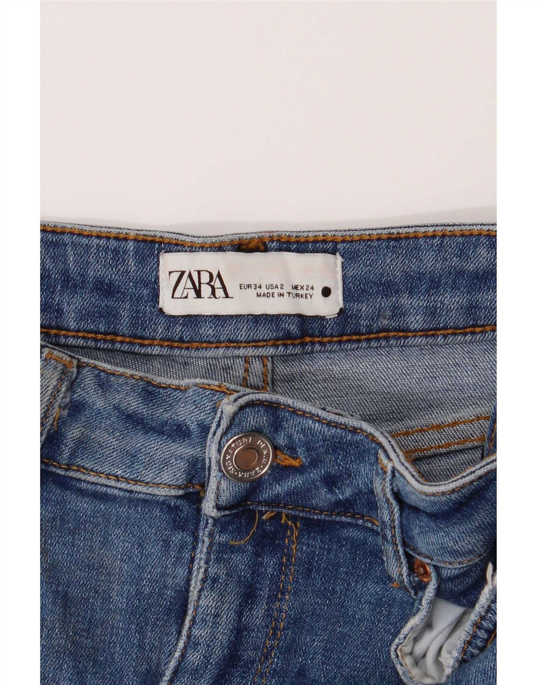 Zara Vaqueros Acampanados Mujer EU 34 2XS W24 L30 Azul