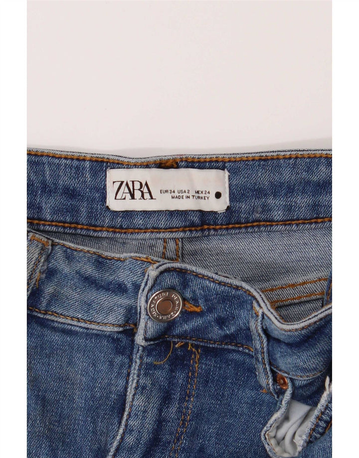 Zara Vaqueros Acampanados Mujer EU 34 2XS W24 L30 Azul