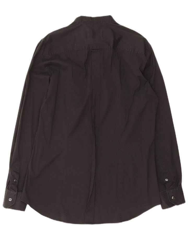 Dolce & Gabbana Camisa Slim Para Hombre Talla 43 Grande Algodón Negro
