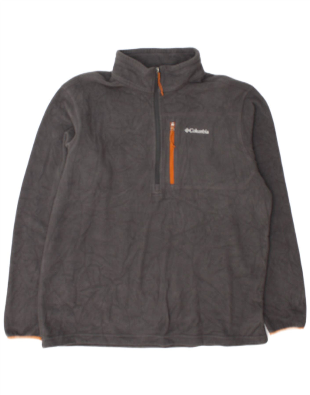 Columbia Jersey de forro polar con cuello y cremallera para hombre XL Poliéster gris