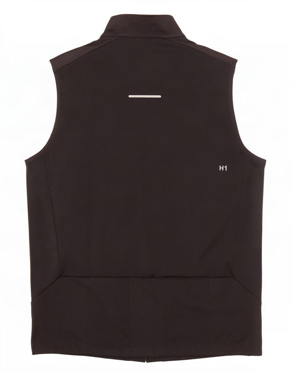 Asics Hombre Sin Mangas Chándal Top Chaqueta Mediano Negro Poliéster