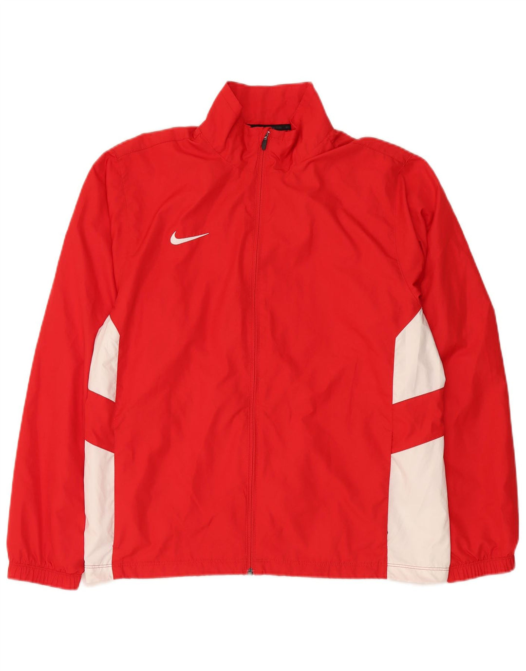 Nike - Chaqueta superior de chándal con gráfico para hombre, poliéster con bloques de color rojo grande