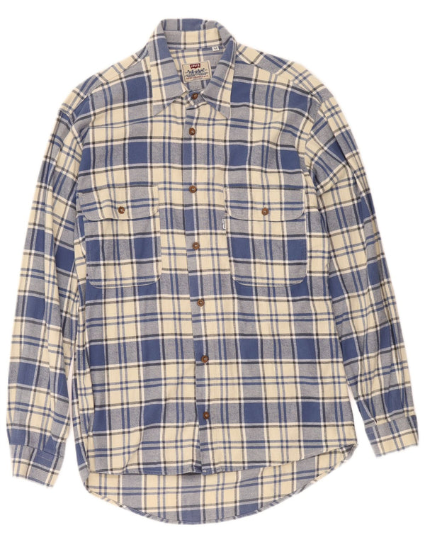 Levi's Hombre Camisa De Franela A Cuadros Azul Medio