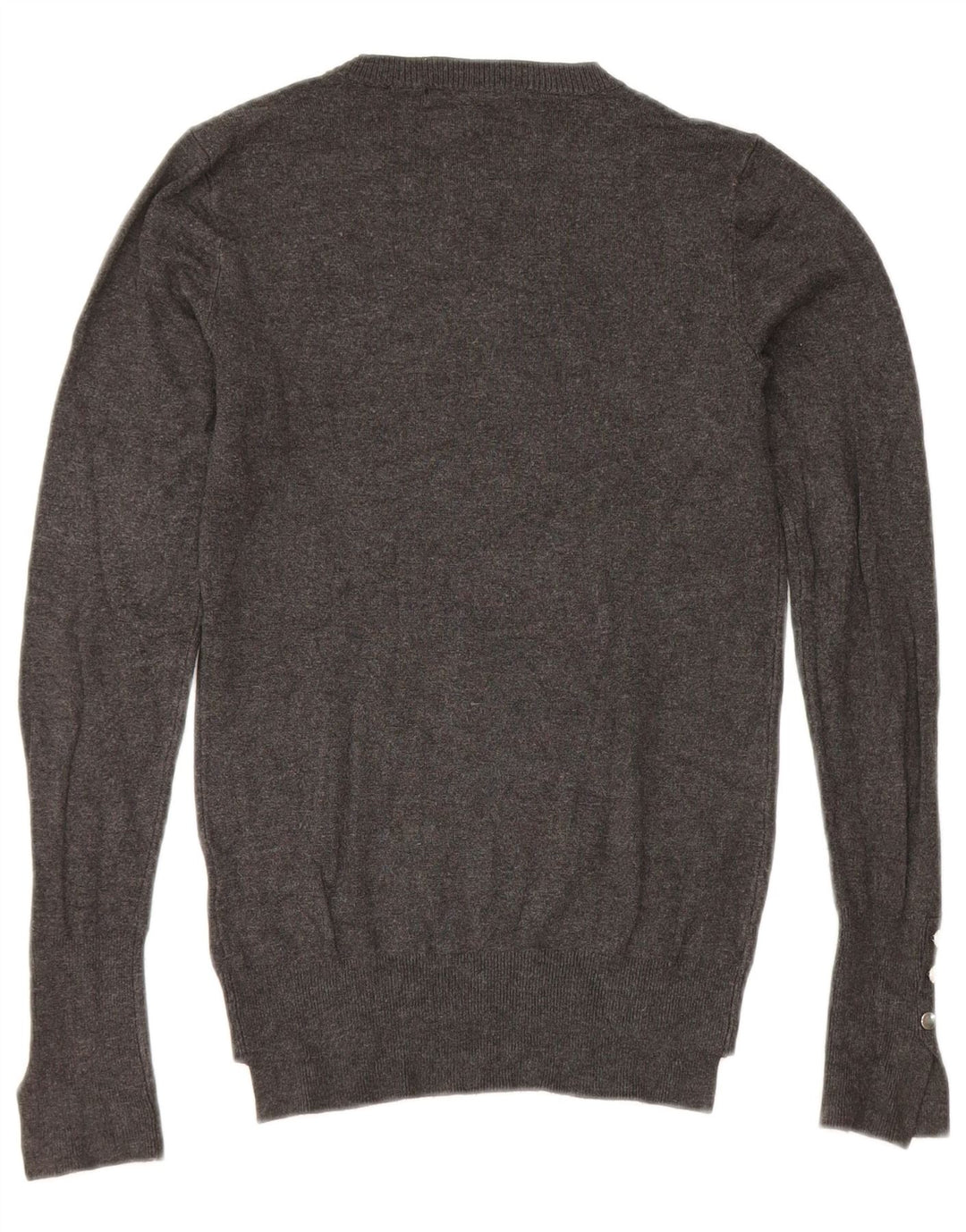 Zara - Jersey de cuello redondo para mujer, talla 8, color gris