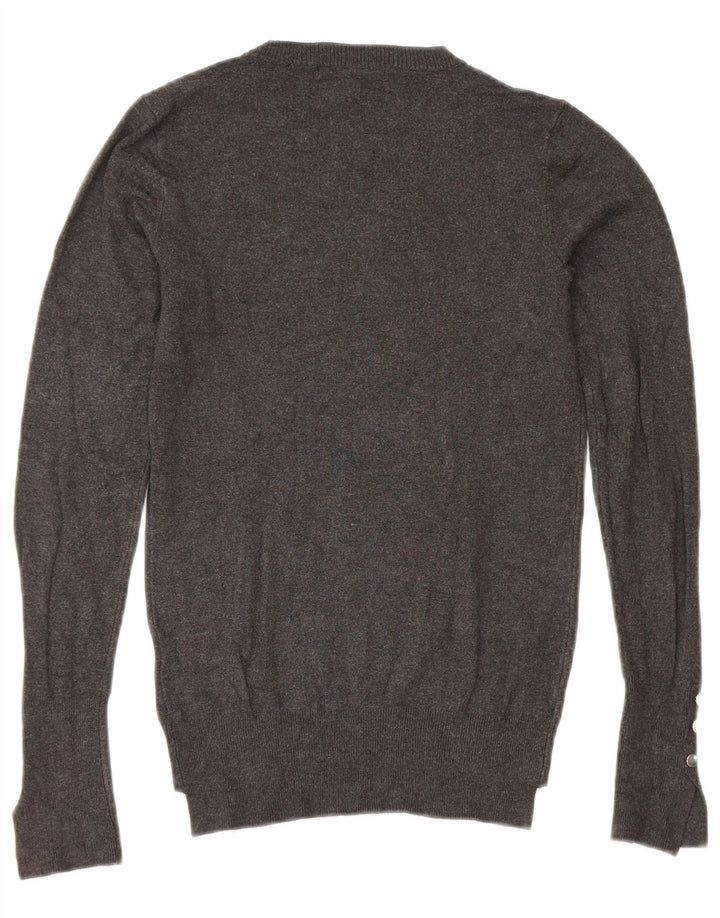 Zara - Jersey de cuello redondo para mujer, talla 8, color gris