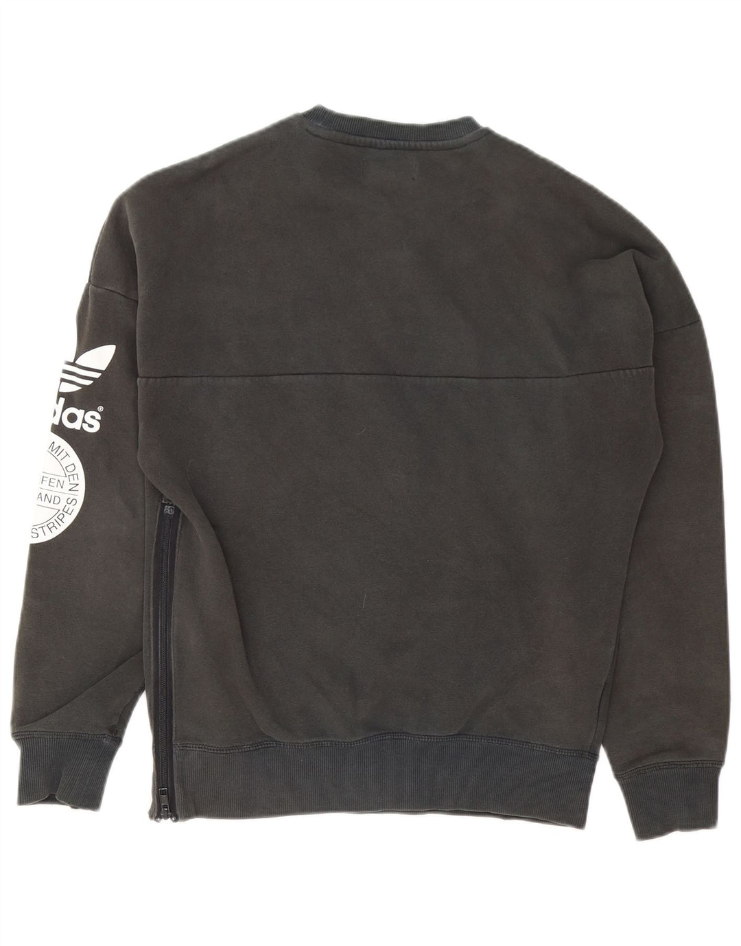 Adidas Hombre Graphic Sudadera Jumper Pequeño Gris Algodón