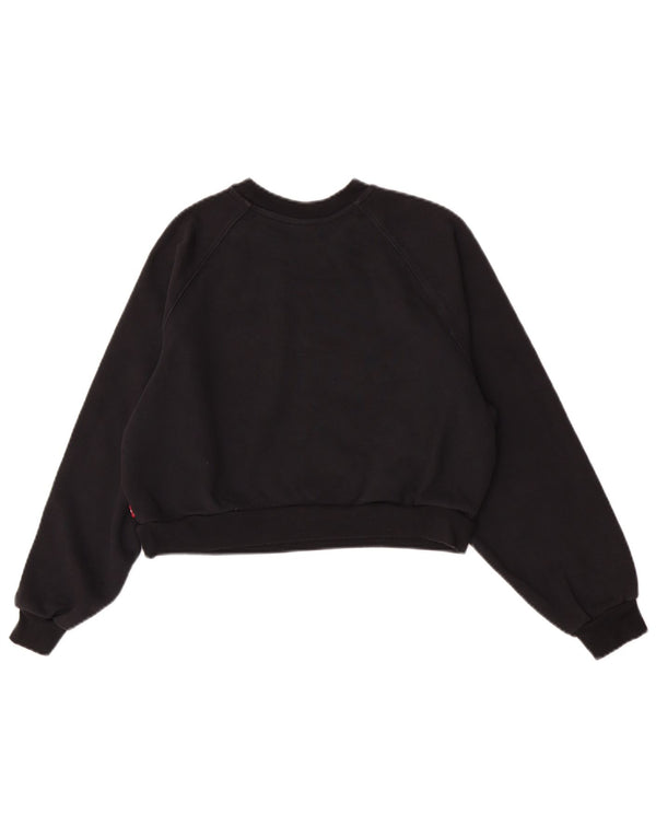 Levi's Sudadera corta extragrande para mujer UK 6 XS Algodón negro