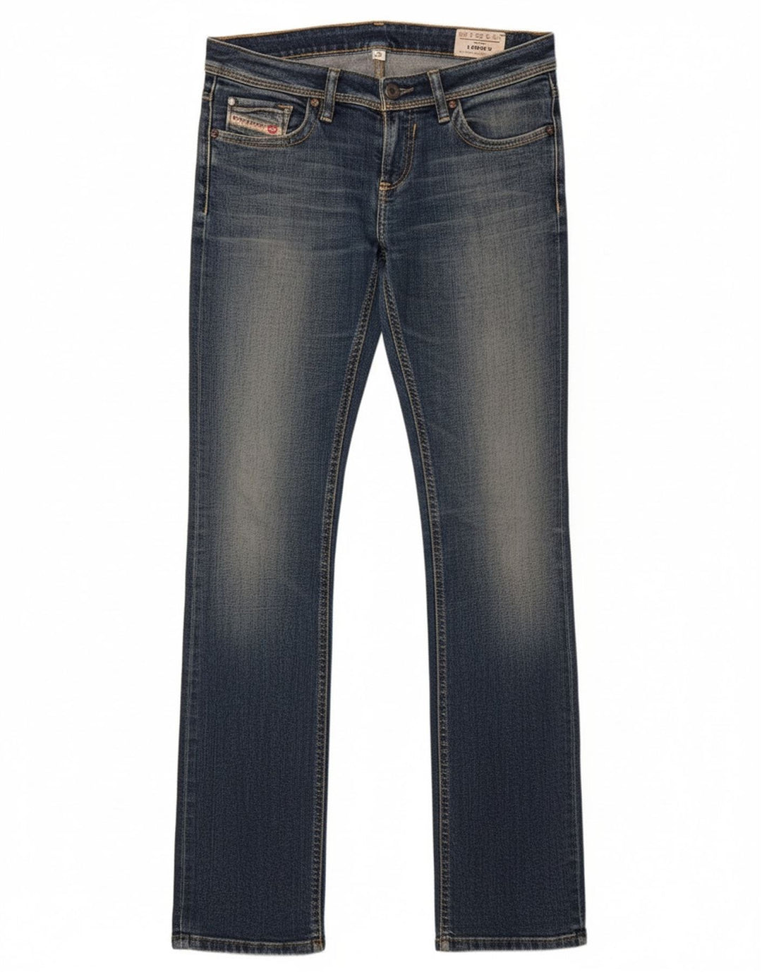 Diesel Mujer Lowky Vaqueros Rectos W26 L32 Azul Marino Algodón