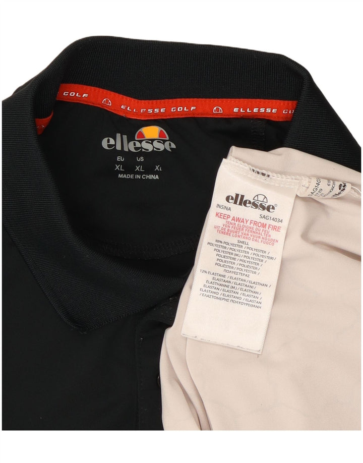 Polo Ellesse Hombre XL Poliéster Color Block Blanco