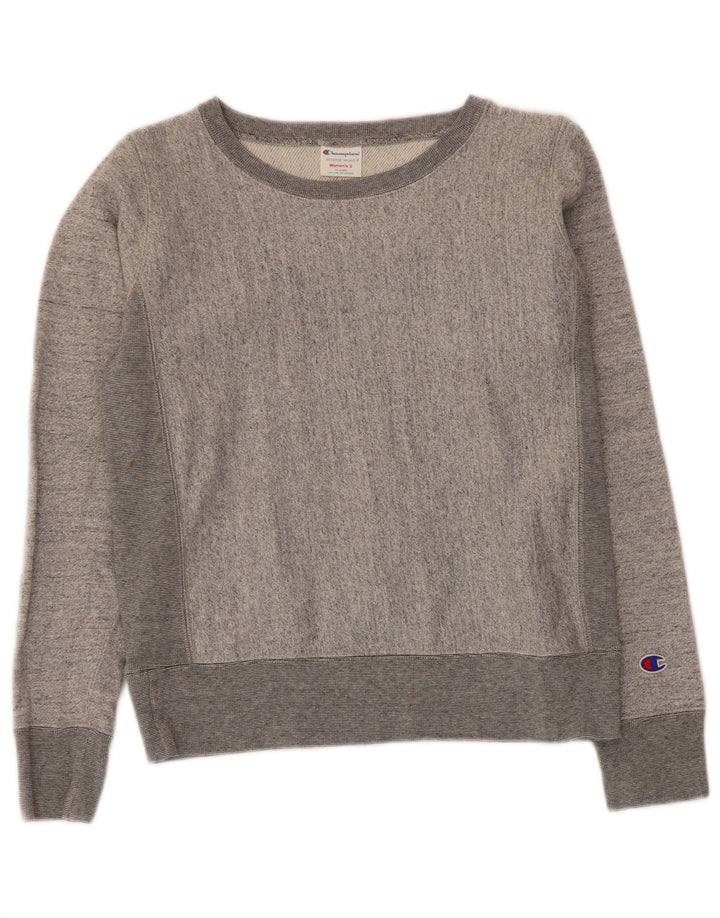 Champion Sudadera para mujer Jumper UK 10 Small Grey Colourblock